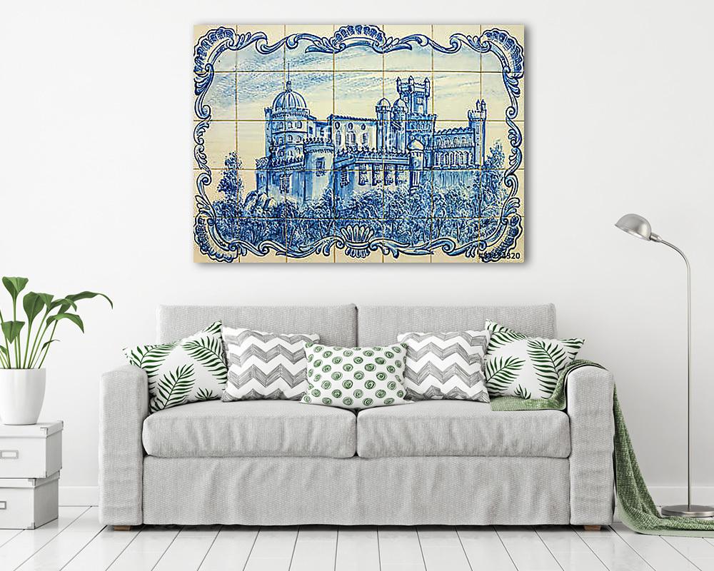 Pena National Palace in Sintra (Palacio Nacional da Pena), Portu - vászonkép, falikép vásárlás Pena National Palace in Sintra (Palacio Nacional da Pena), Portu (vászonkép) - vászonkép, falikép otthonra és irodába