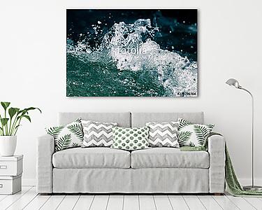 Stormy waves in the ocean as a background (vászonkép) - vászonkép, falikép otthonra és irodába