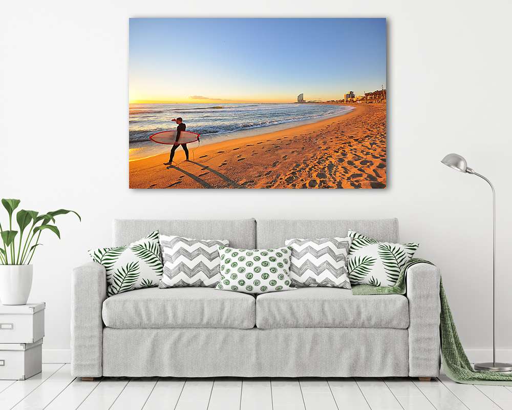 Surfer on sunset - vászonkép, falikép vásárlás Surfer on sunset (vászonkép) - vászonkép, falikép otthonra és irodába