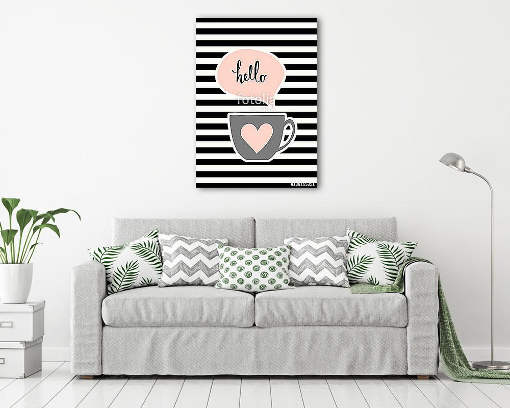 Cute Cup Poster Design (vászonkép)