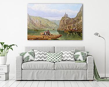 Halászcsónakok a Mosel folyón (vászonkép) - vászonkép, falikép otthonra és irodába