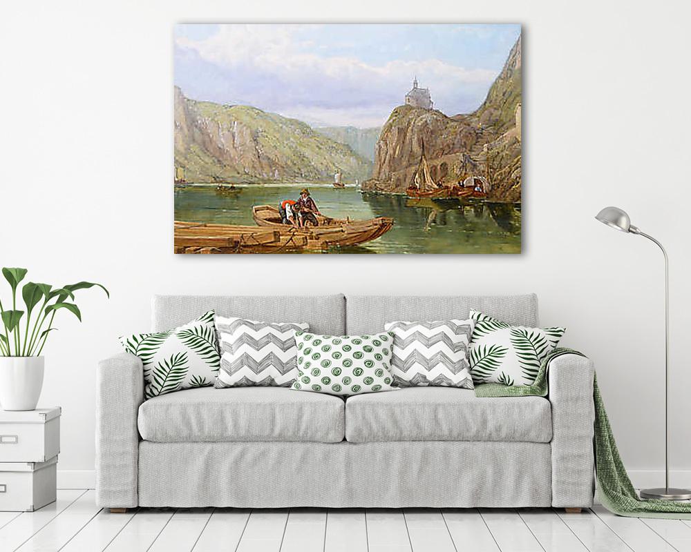Halászcsónakok a Mosel folyón - vászonkép, falikép vásárlás Halászcsónakok a Mosel folyón (vászonkép) - vászonkép, falikép otthonra és irodába