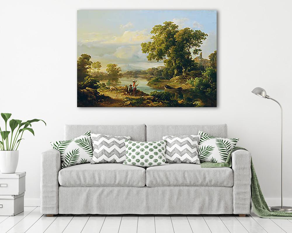 Tavaszi tájkép (többrészes kép) - vászonkép, falikép otthonra és irodába