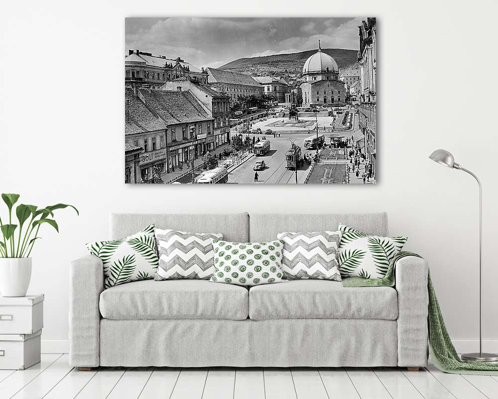 Pécs madártávlatból (1935) (bögre) - vászonkép, falikép otthonra és irodába