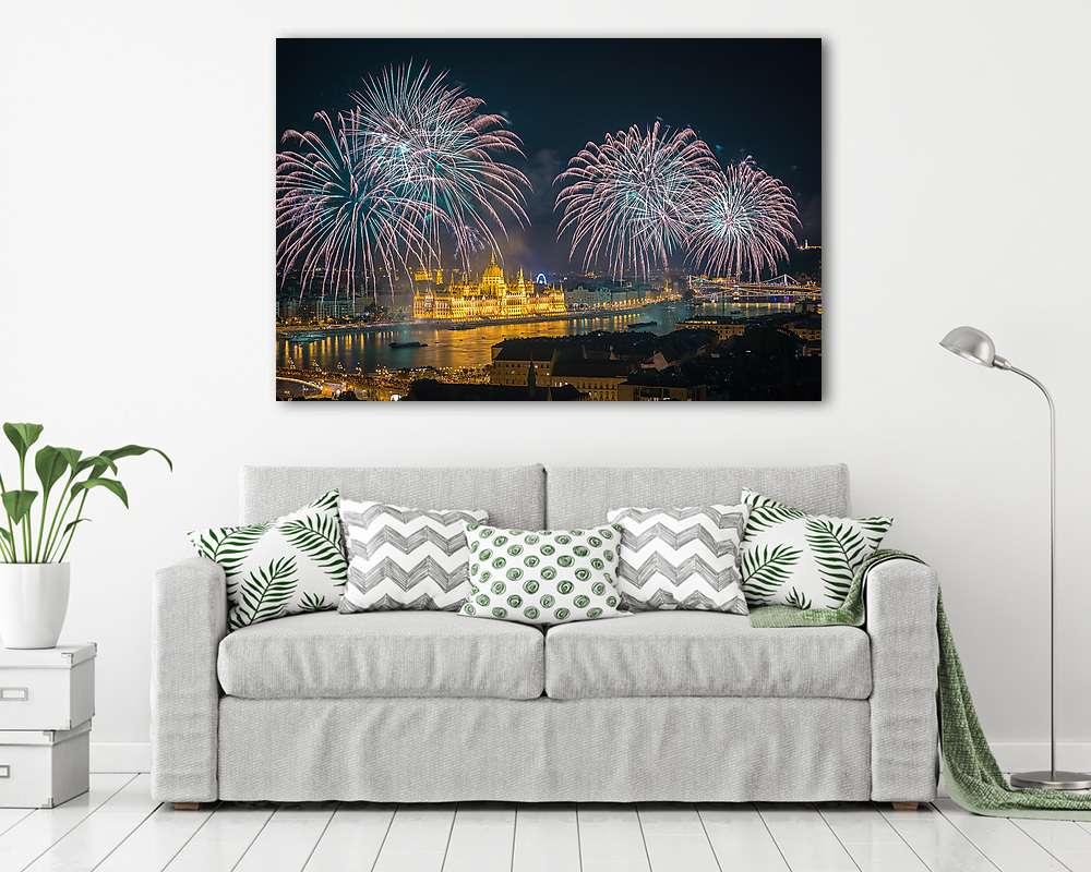 Budapest, Augusztus 20. Tüzijáték (2) (fotótapéta) - vászonkép, falikép otthonra és irodába