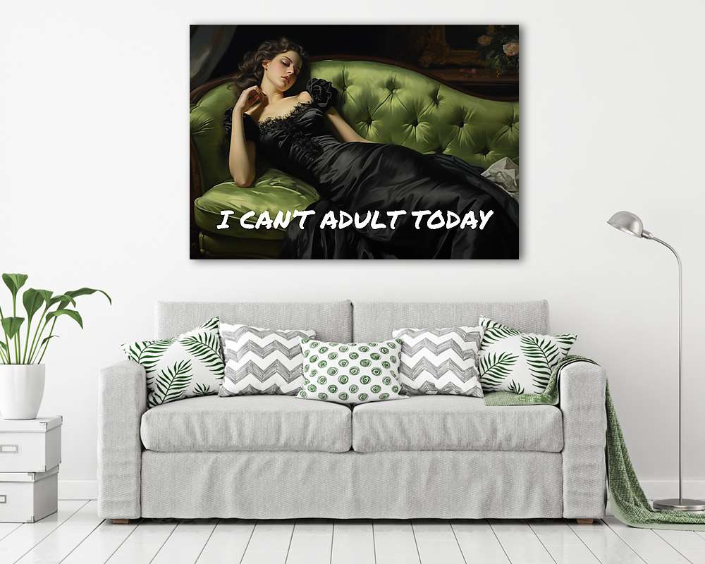 I can't adult today (Barokk & Graffiti) - vászonkép, falikép vásárlás I can't adult today (Barokk & Graffiti) (vászonkép) - vászonkép, falikép otthonra és irodába
