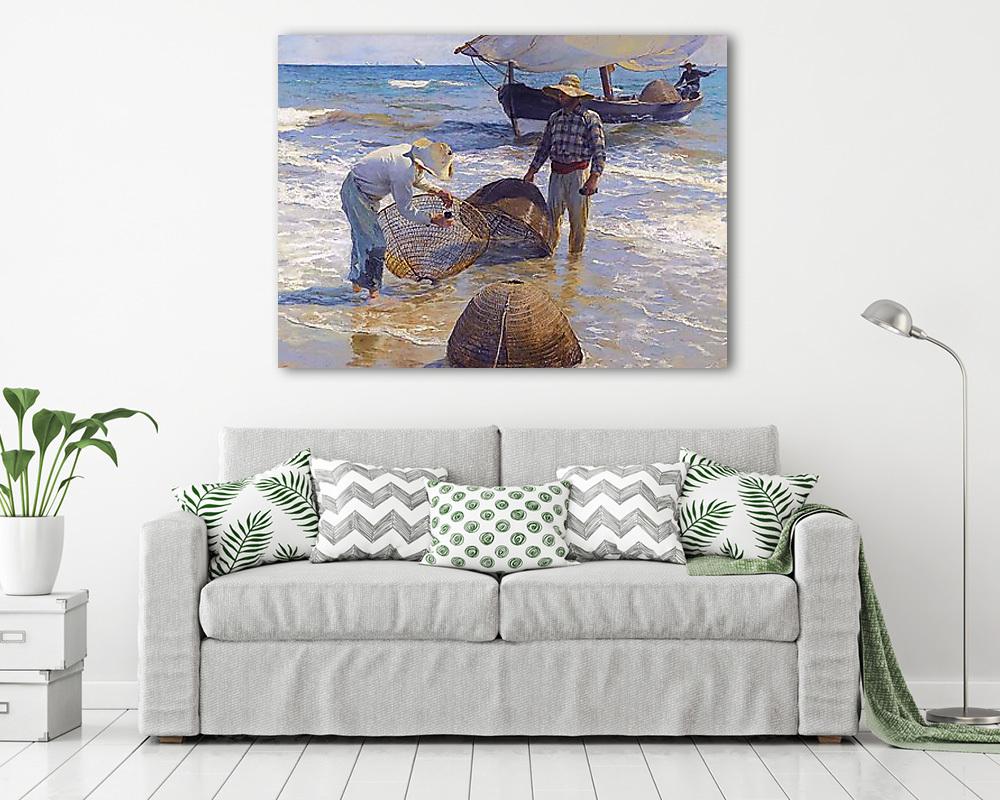 Valenciai halászok (1895) - vászonkép, falikép vásárlás Valenciai halászok (1895) (többrészes kép) - vászonkép, falikép otthonra és irodába