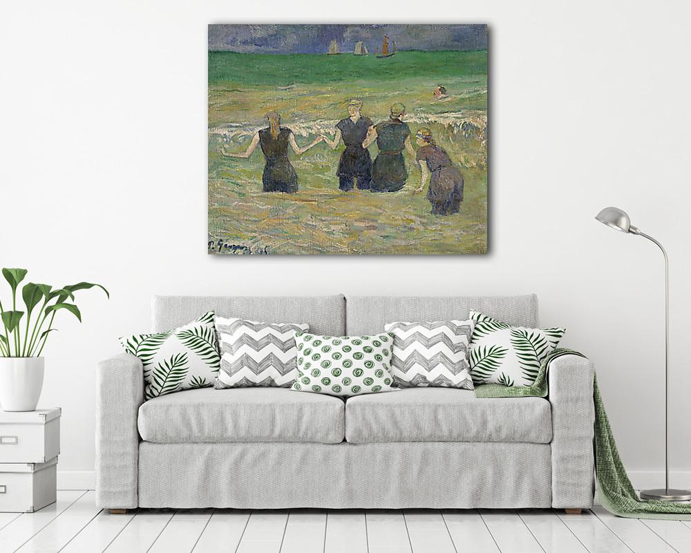 Fürdőző nők (1885) (keretezett kép) - vászonkép, falikép otthonra és irodába