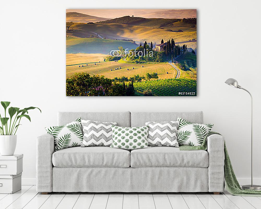 Toszkána, tájkép - vászonkép, falikép vásárlás Toszkána, tájkép (vászonkép) - vászonkép, falikép otthonra és irodába