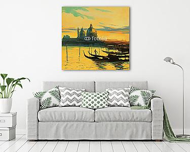 Napkelte Velencében  (vászonkép) - vászonkép, falikép otthonra és irodába