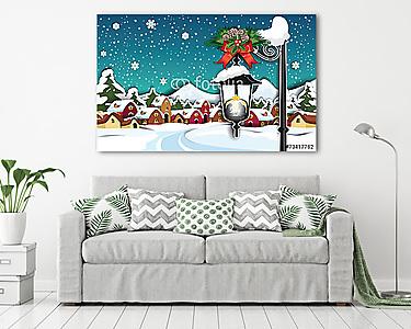Születés a hóban Ország vidéki függőleges (vászonkép) - vászonkép, falikép otthonra és irodába