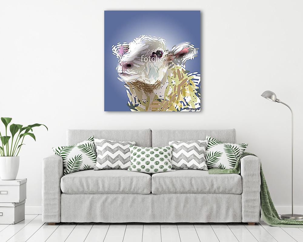 Vektoros illusztráció egy juhfej - vászonkép, falikép vásárlás Vektoros illusztráció egy juhfej (vászonkép) - vászonkép, falikép otthonra és irodába