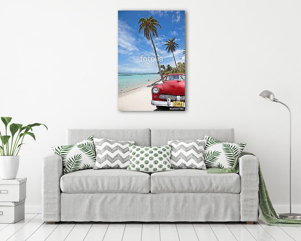 kubai kocsi a kókuszfa alatt - vászonkép, falikép vásárlás kubai kocsi a kókuszfa alatt (vászonkép) - vászonkép, falikép otthonra és irodába