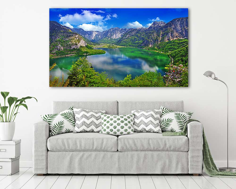 Hallstatt, Ausztria - vászonkép, falikép vásárlás Hallstatt, Ausztria (vászonkép) - vászonkép, falikép otthonra és irodába