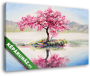 Keleti cseresznyefa (olajfestmény reprodukció) - vászonkép 3D látványterv