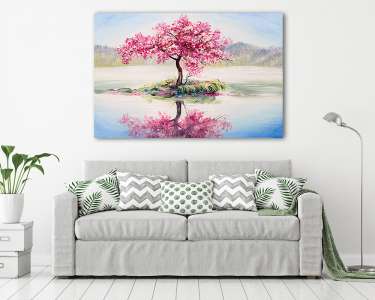 Keleti cseresznyefa (olajfestmény reprodukció) (vászonkép) - vászonkép, falikép otthonra és irodába