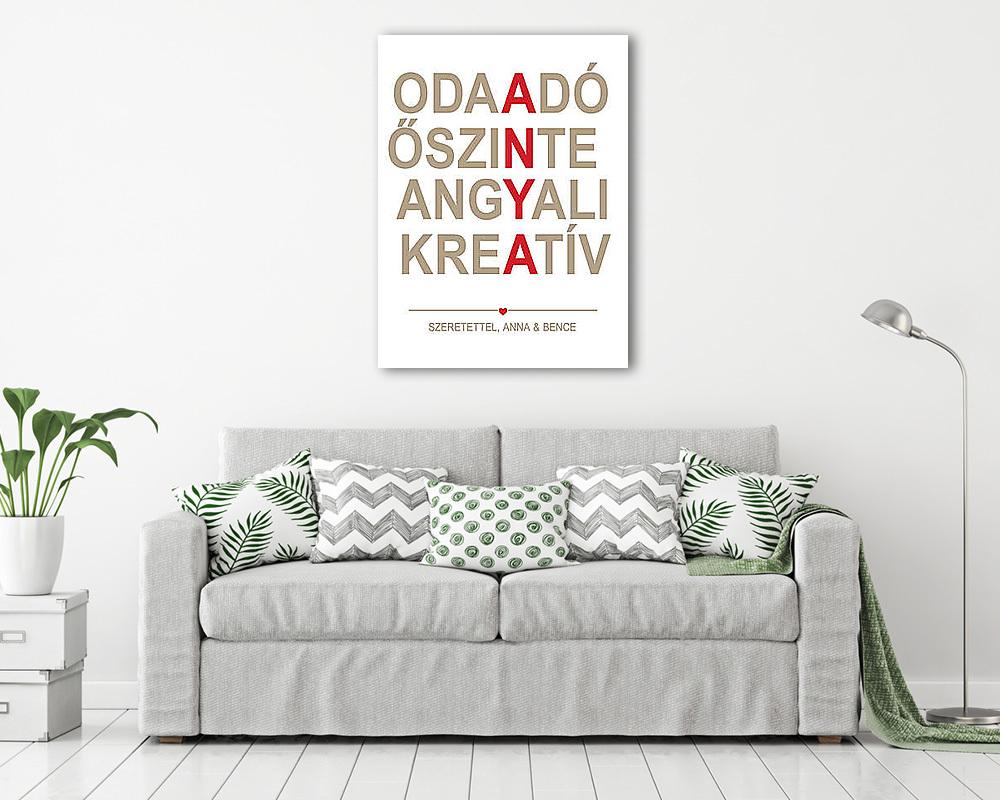 ANYA, Anyák-napi kép - Ingyenesen feliratozzuk! (v34) (többrészes kép) - vászonkép, falikép otthonra és irodába