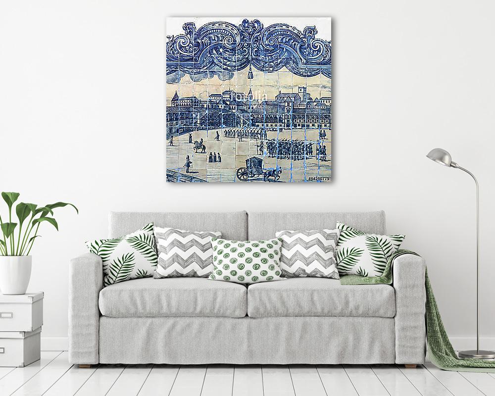 Ceramic tile, Portugal - vászonkép, falikép vásárlás Ceramic tile, Portugal (vászonkép) - vászonkép, falikép otthonra és irodába