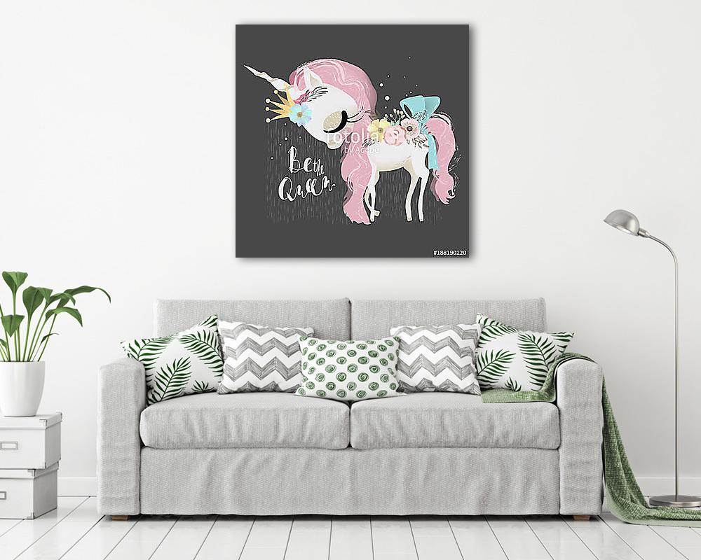 Királynői unikornis - vászonkép, falikép vásárlás Királynői unikornis (vászonkép) - vászonkép, falikép otthonra és irodába