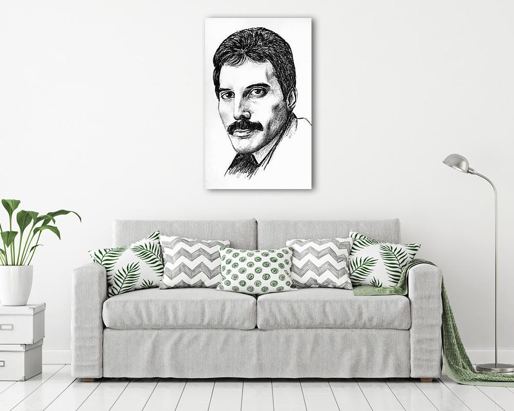 Freddie Mercury portré (fotótapéta) - vászonkép, falikép otthonra és irodába