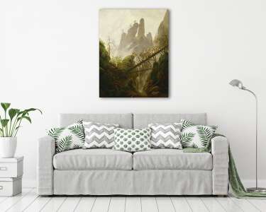 Az Elbe Sandstone Mountains kősziklái (vászonkép) - vászonkép, falikép otthonra és irodába