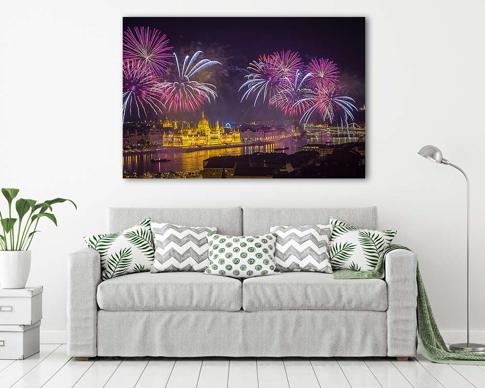 Augusztus 20. Tüzijáték Budapesten (3) - vászonkép, falikép vásárlás Augusztus 20. Tüzijáték Budapesten (3) (vászonkép) - vászonkép, falikép otthonra és irodába