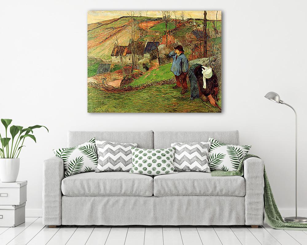 Bretoni tájkép (1888) (keretezett kép) - vászonkép, falikép otthonra és irodába