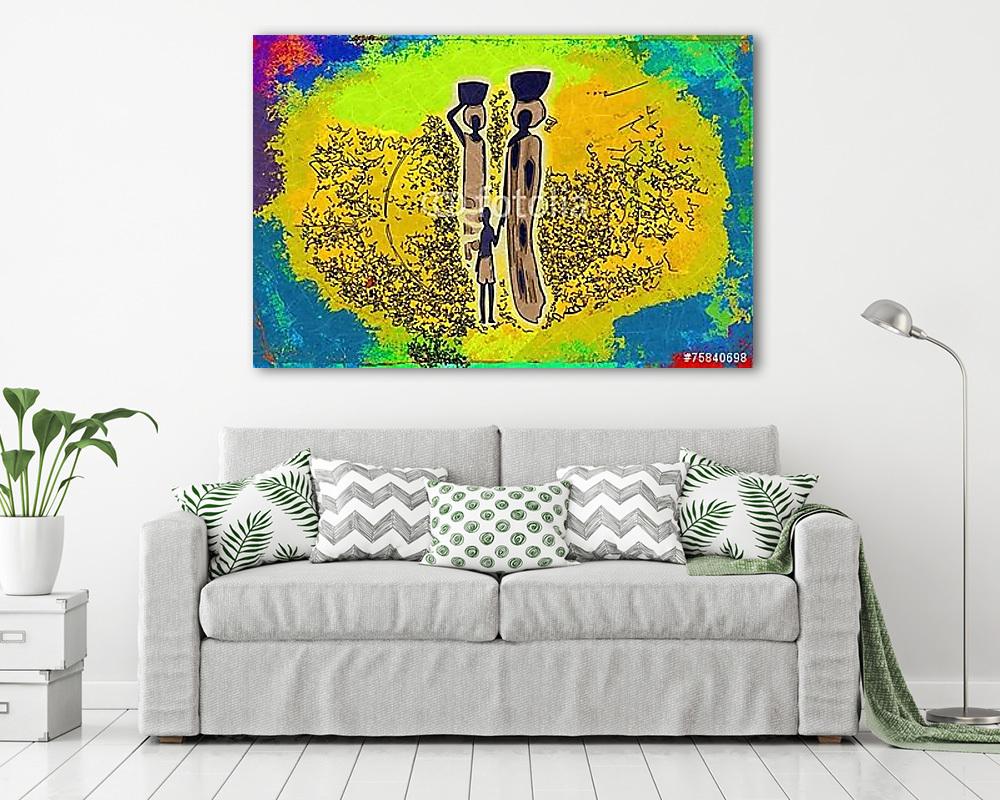 Afrika retro vintage stílusban - vászonkép, falikép vásárlás Afrika retro vintage stílusban (vászonkép) - vászonkép, falikép otthonra és irodába