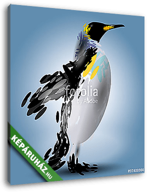 vektoros illusztrációja egy pingvin - vászonkép 3D látványterv