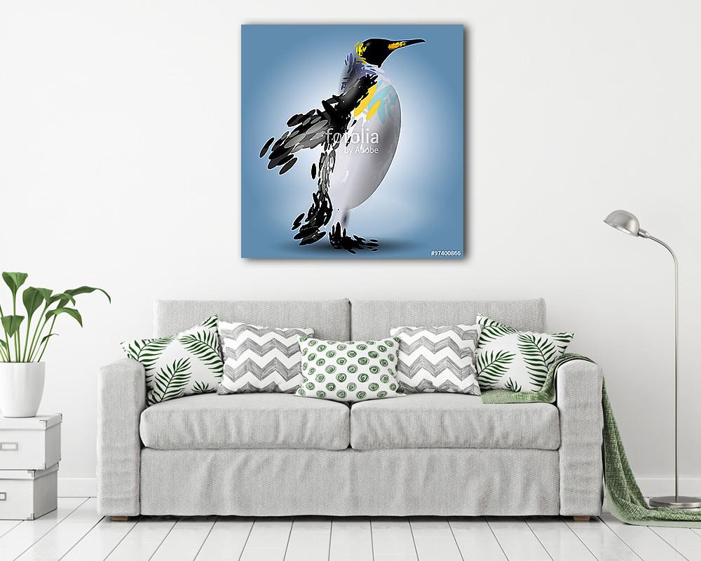 vektoros illusztrációja egy pingvin - vászonkép, falikép vásárlás vektoros illusztrációja egy pingvin (vászonkép) - vászonkép, falikép otthonra és irodába