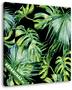 Trópusi pálma levelek - vászonkép 3D látványterv