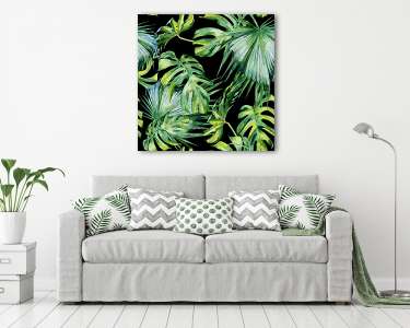 Trópusi pálma levelek (vászonkép) - vászonkép, falikép otthonra és irodába