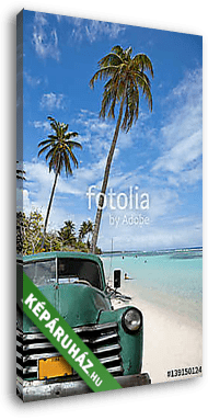 Kubai autó a strandon - vászonkép 3D látványterv