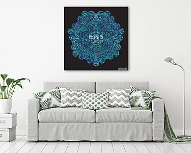 Hand drawn decorative mandala (vászonkép) - vászonkép, falikép otthonra és irodába