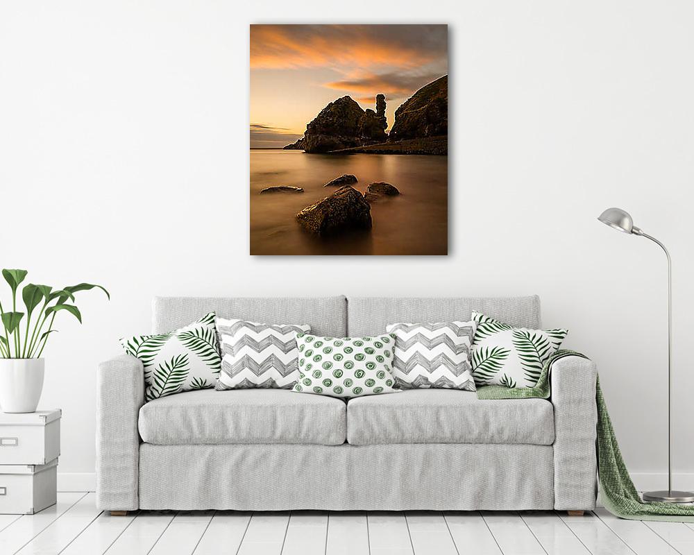 Eyemouth tengerpart, Skócia (vászonkép) - vászonkép, falikép otthonra és irodába
