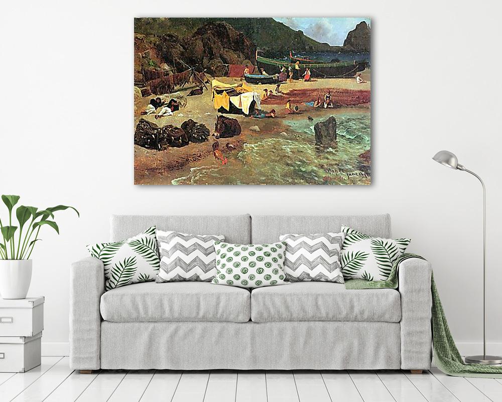 Csónakok Capri szigetén - vászonkép, falikép vásárlás Csónakok Capri szigetén (vászonkép) - vászonkép, falikép otthonra és irodába