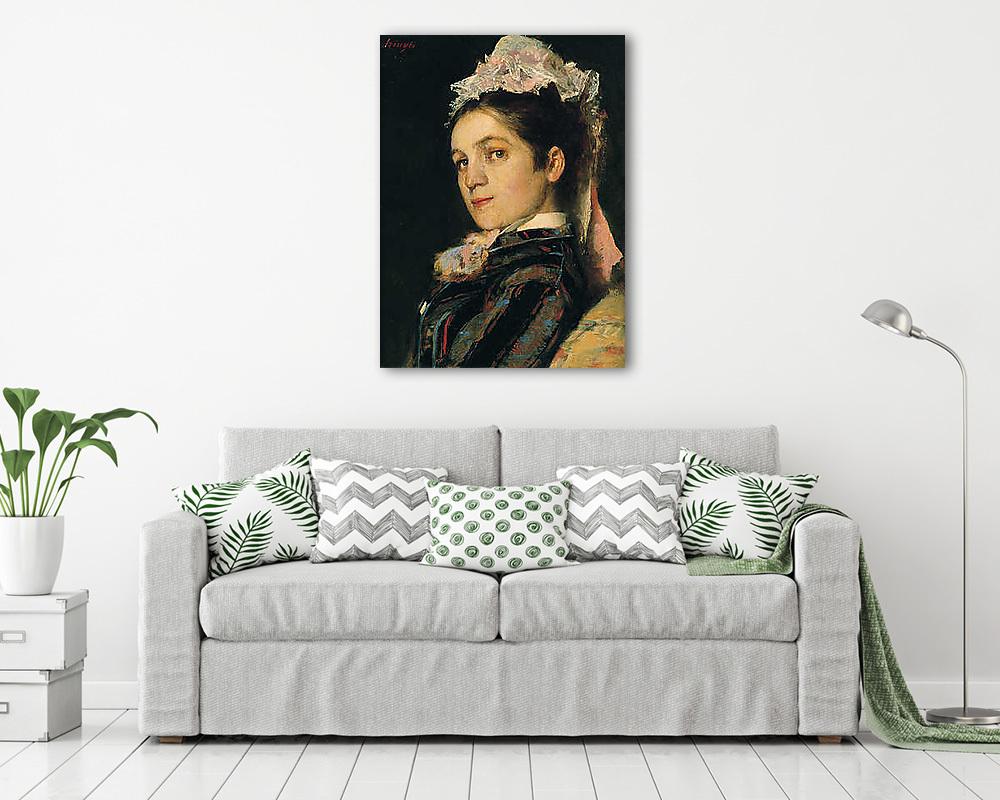 A művész felesége főkötőben (1879) (vászonkép) - vászonkép, falikép otthonra és irodába