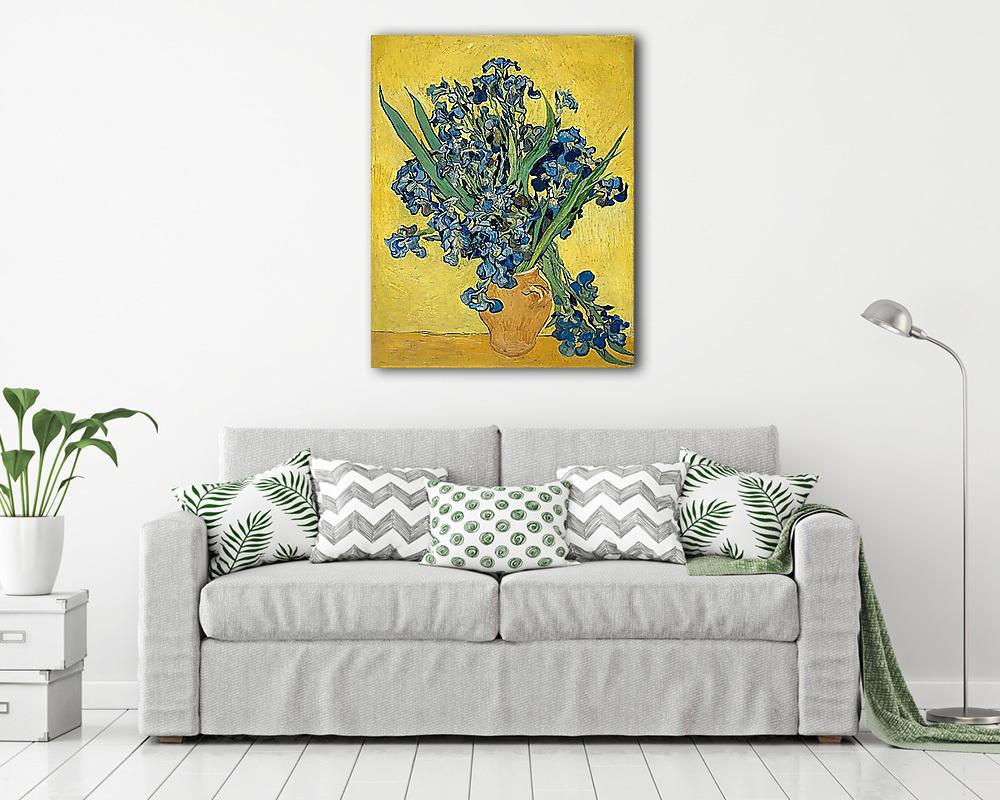 Íriszek vázában - vászonkép, falikép vásárlás Íriszek vázában (poszter) - vászonkép, falikép otthonra és irodába