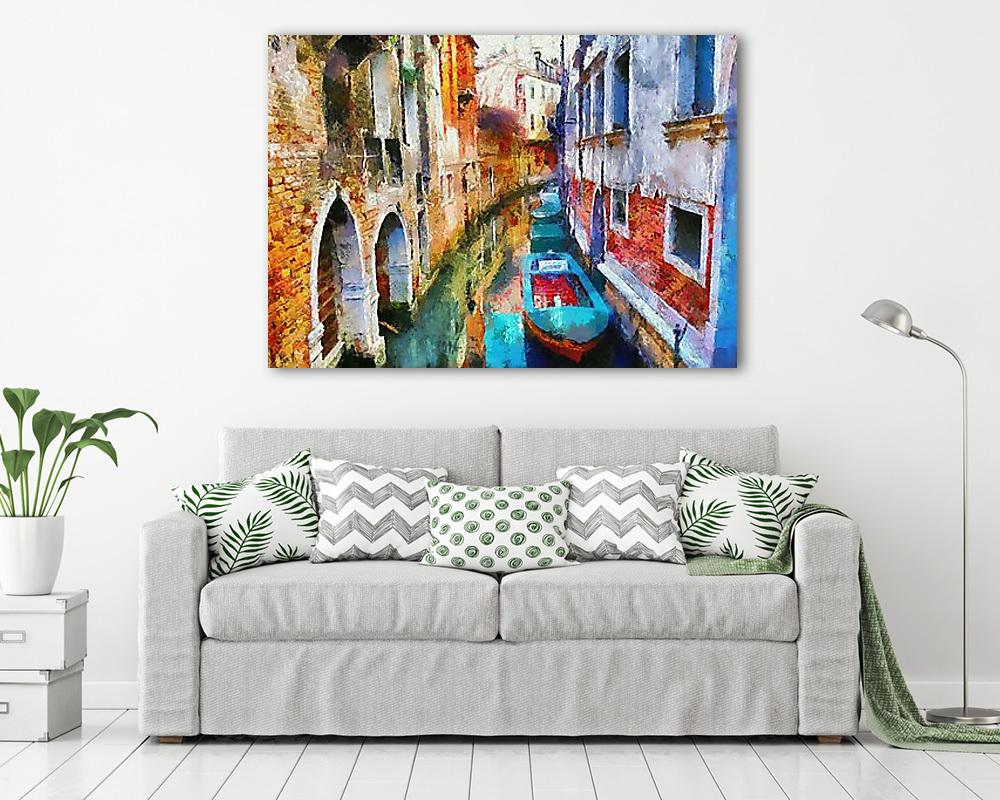 Színek Velencében (többrészes kép) - vászonkép, falikép otthonra és irodába