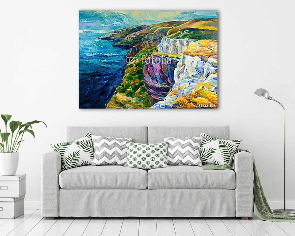 Az óceán és a sziklák - vászonkép, falikép vásárlás Az óceán és a sziklák (vászonkép) - vászonkép, falikép otthonra és irodába