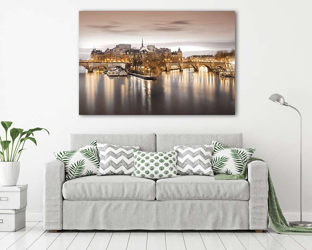 ile Saint-louis Paris Seine (vászonkép) - vászonkép, falikép otthonra és irodába