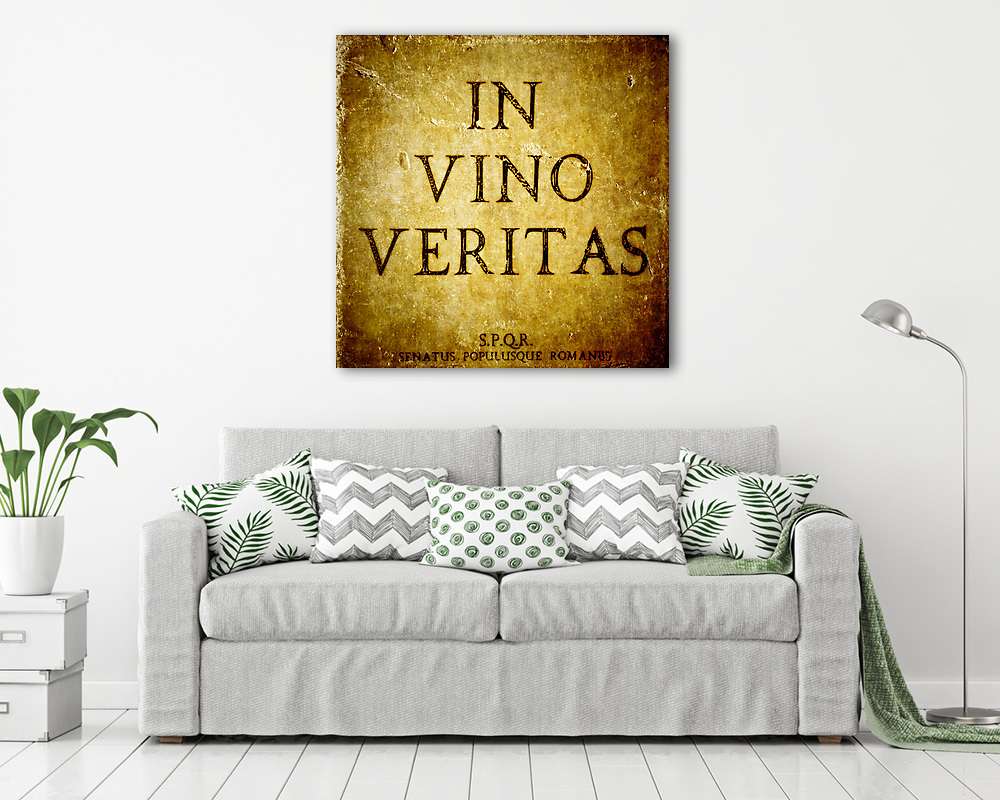 In vino veritas (Borban az igazság) - kő textúrájú háttéren - vászonkép, falikép vásárlás In vino veritas (Borban az igazság) - kő textúrájú háttéren (vászonkép) - vászonkép, falikép otthonra és irodába
