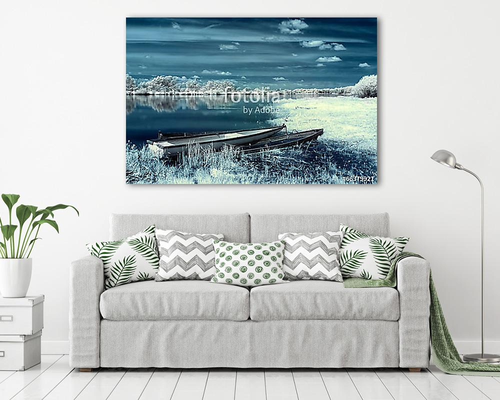 Csónakok a téli öbölben (bögre) - vászonkép, falikép otthonra és irodába