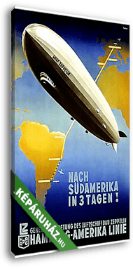 Utazás Zeppelinen - vászonkép 3D látványterv