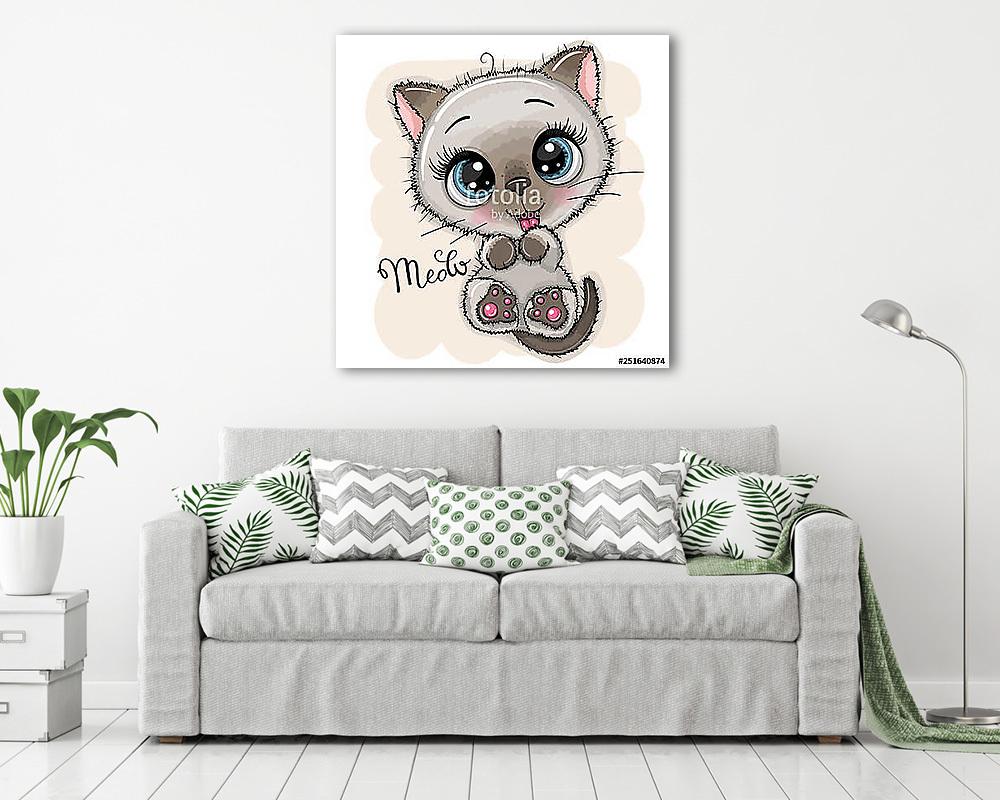 Miau - Cica (vászonkép) - vászonkép, falikép otthonra és irodába