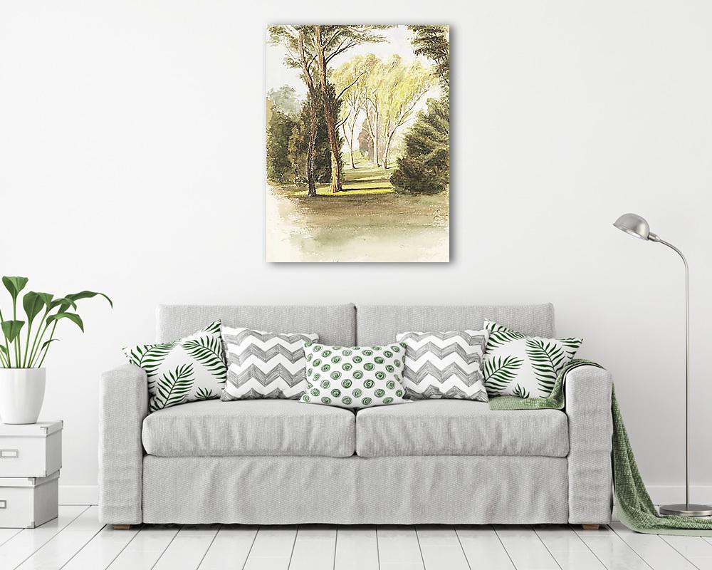 Fák a  parkban - vászonkép, falikép vásárlás Fák a  parkban (keretezett kép) - vászonkép, falikép otthonra és irodába