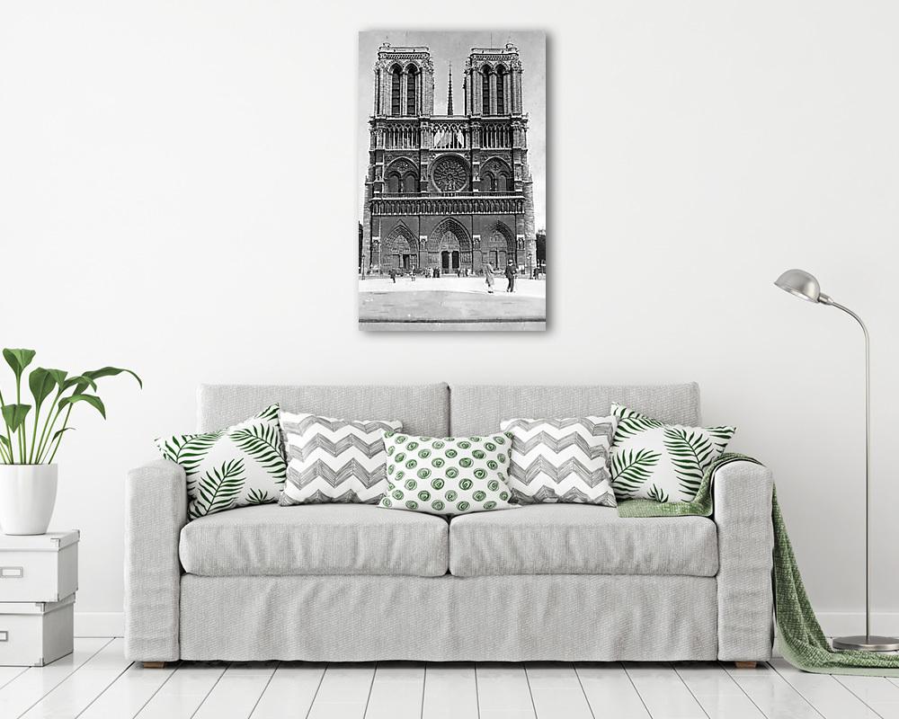A Notre-Dame székesegyház 1930-ban - vászonkép, falikép vásárlás A Notre-Dame székesegyház 1930-ban (fotótapéta) - vászonkép, falikép otthonra és irodába
