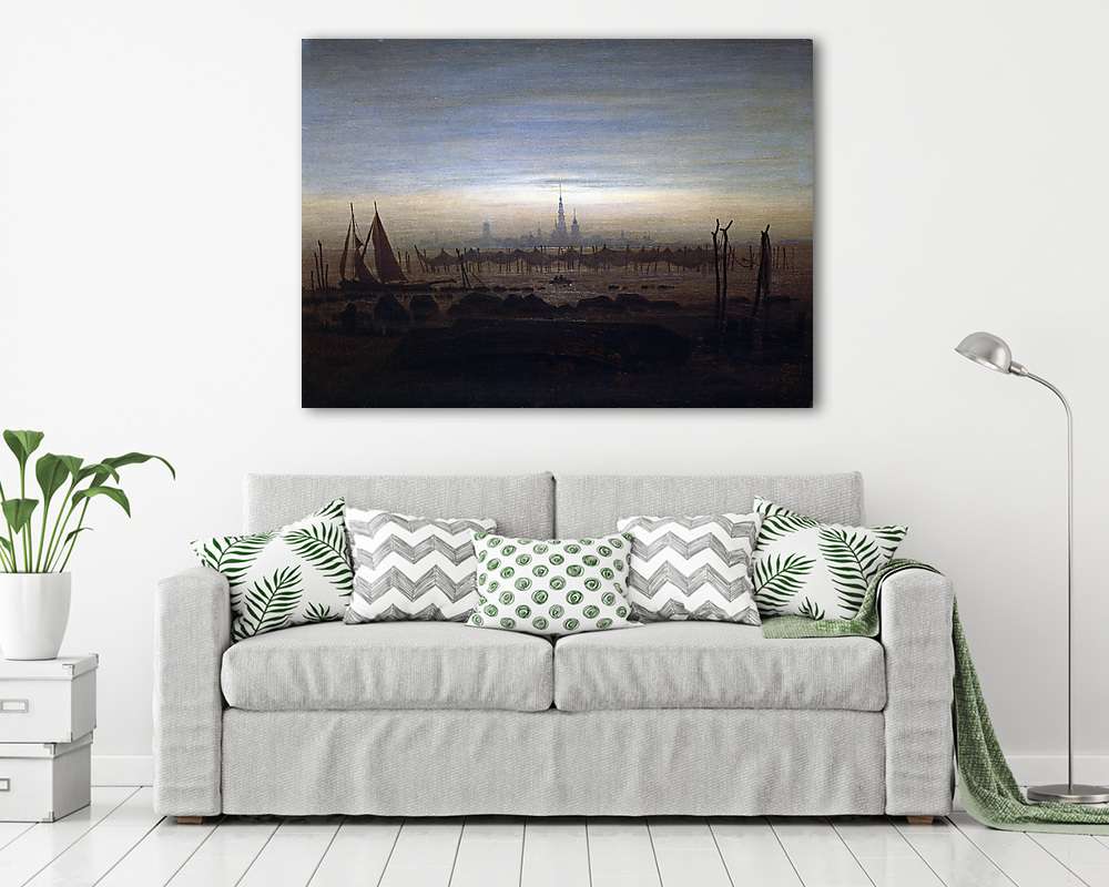 Greifswald holdfényben - vászonkép, falikép vásárlás Greifswald holdfényben (fotótapéta) - vászonkép, falikép otthonra és irodába