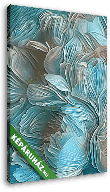  Kék Virágok Absztrakt #1 - vászonkép 3D látványterv