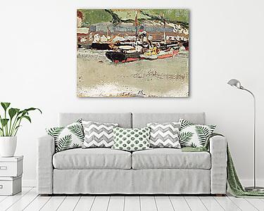 Hajók a kikötőben (vászonkép) - vászonkép, falikép otthonra és irodába